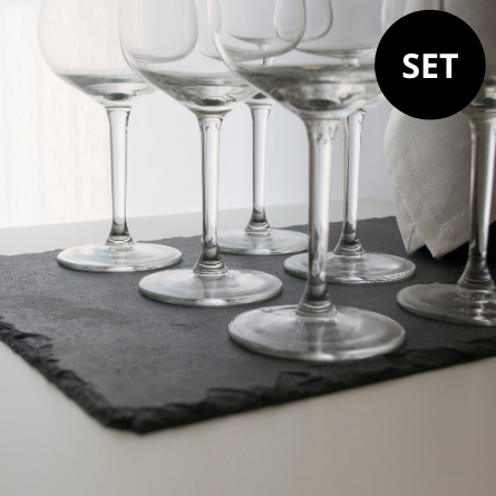 Set piatti in ardesia Rustic Mix nero